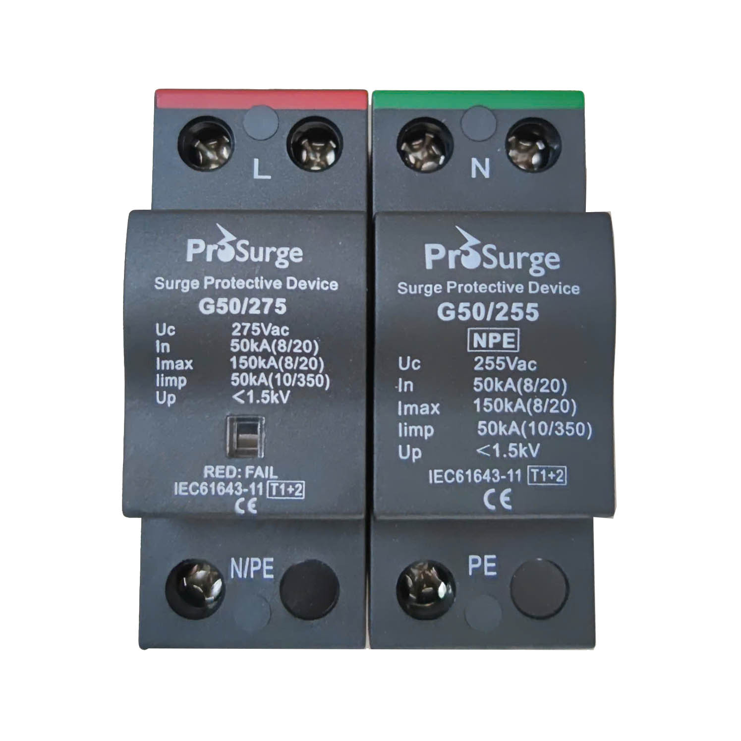 Thiết bị chống sét 1 pha 150kA ,G50/385-S + G50/255NPE