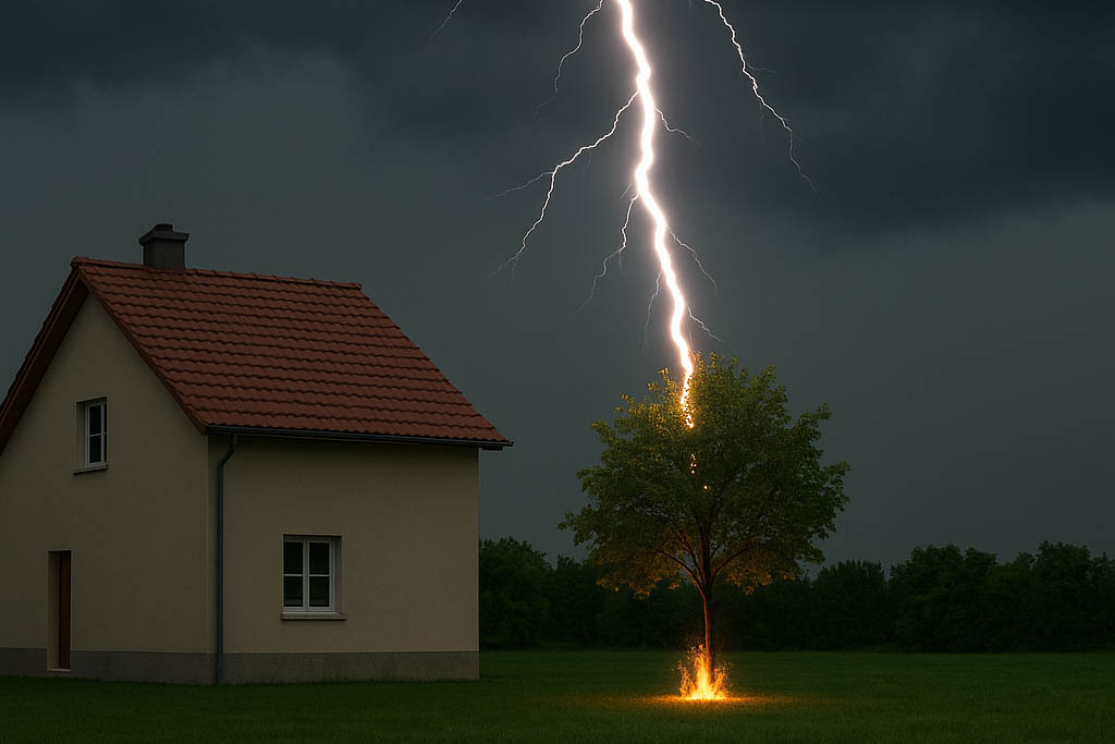 Sét Có đánh Trúng Cây Thấp Hơn Nhà Không