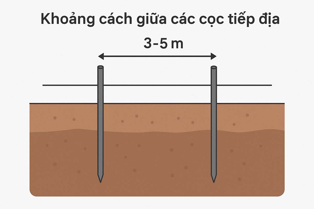 Khoảng Cách Giữa Các Cọc Tiếp Địa Bao Nhiêu Mét Là Đúng Chuẩn